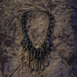 Talbots Elegant Black Chain Necklace